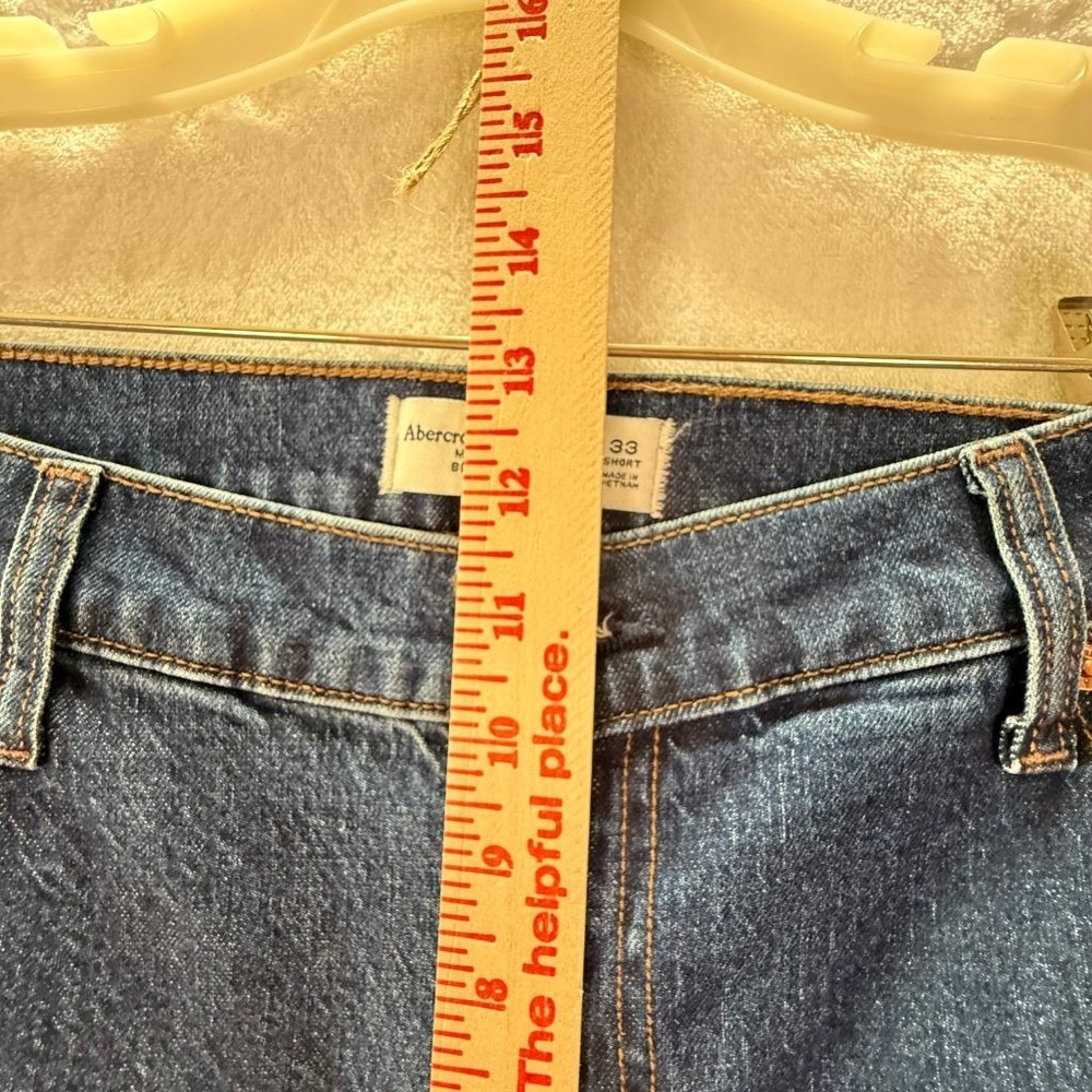 Abercrombie & Fitch Mid Rise Bootcut Jeans Womens 33 Short Dark Wash Stretch NWT - Picture 11 of 11